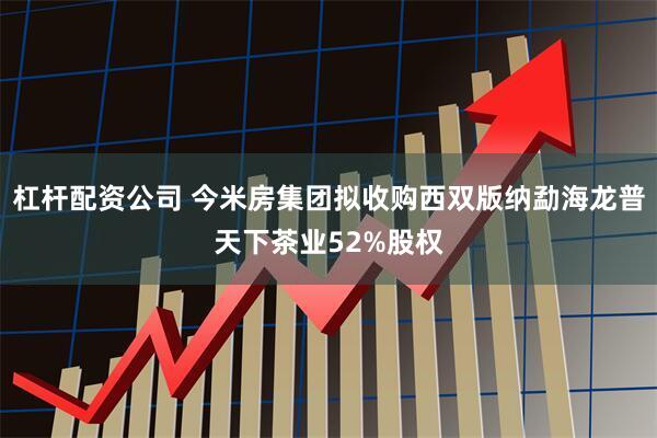 杠杆配资公司 今米房集团拟收购西双版纳勐海龙普天下茶业52%股权